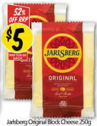 NQR Jarlsberg Original Block Cheese 250g offer