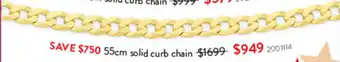 Goldmark 55cm solid curb chain offer
