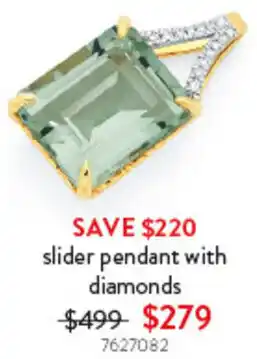 Goldmark slider pendant with diamonds offer
