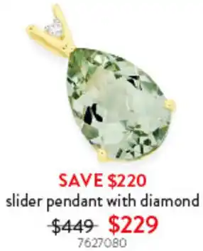 Goldmark slider pendant with diamond offer
