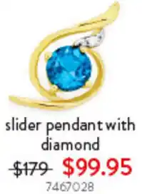 Goldmark slider pendant with diamond offer