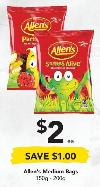 Drakes Allen's Medium Bags 150g - 200g offer
