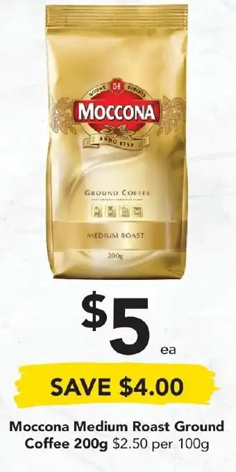 Drakes Moccona Medium Roast Ground Coffee 200g offer