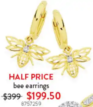 Goldmark bee earrings offer
