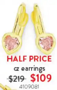 Goldmark cz earrings offer