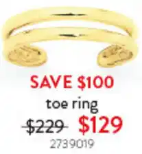Goldmark toe ring offer