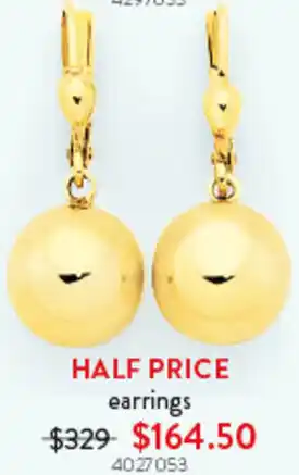 Goldmark earrings offer