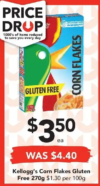 Drakes Kellogg's Corn Flakes Gluten Free 270g offer