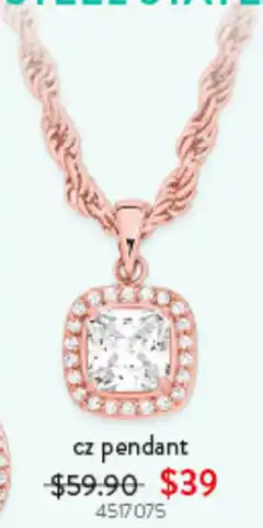 Goldmark cz pendant offer