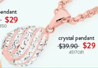 Goldmark crystal pendant offer