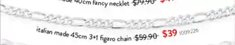Goldmark italian made 45cm 3+1 figaro chain offer