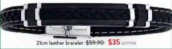 Goldmark 21cm leather bracelet offer