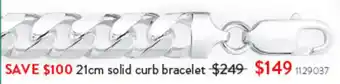 21cm solid curb bracelet