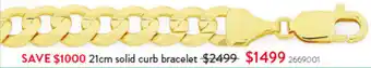 Goldmark 21cm solid curb bracelet offer