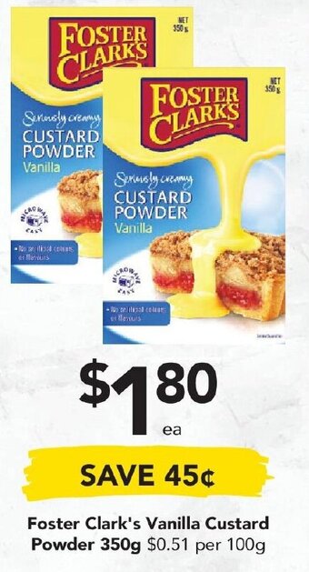 Foster Clark's Vanilla Custard Powder 350g