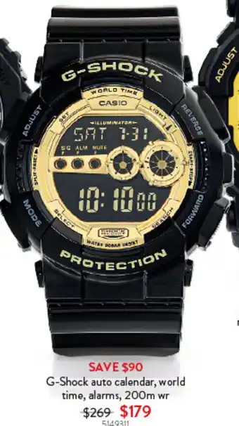 Goldmark G-Shock auto calendar, world time, alarms, 200m wr offer