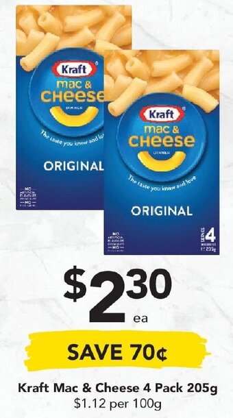Drakes Kraft Mac & Cheese 4 Pack 205g offer