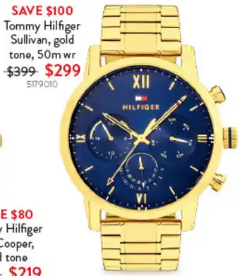 Tommy Hilfiger Sullivan, gold tone, 50m wr