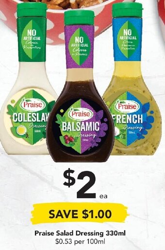 Drakes Praise Salad Dressing 330ml offer