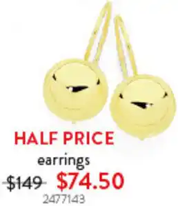 Goldmark earrings offer