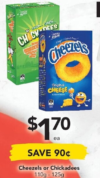 Drakes Cheezels or Chickadees 110g - 125g offer