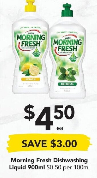 Drakes Morning Fresh Dishwashing Liquid 900ml offer