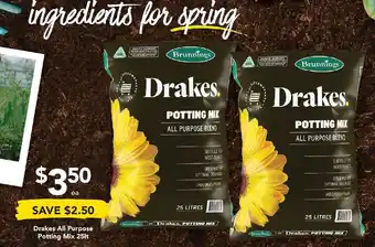 Drakes Drakes All Purpose Potting Mix 25lt offer