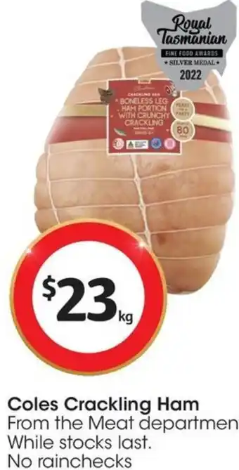 Coles Coles Crackling Ham offer
