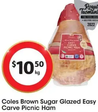 Coles Coles Brown Sugar Glazed Easy Carve Picnic Ham offer