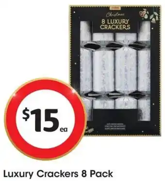 Coles Luxury Crackers 8 Pack offer