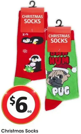 Coles Christmas Socks offer