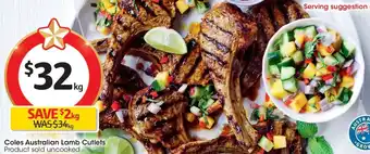 Coles Coles Australian Lamb Cutlets offer