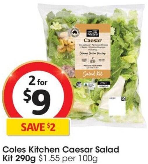 Coles Kitchen Caesar Salad Kit 290g offer at Coles