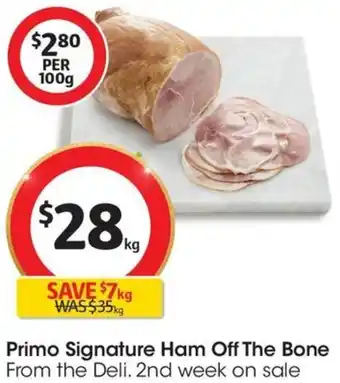 Coles Primo Signature Ham Off The Bone offer