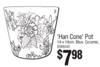 'Han Cone' Pot 14 x 14cm