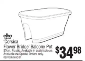 Elho 'Corsica Flower Bridge' Balcony Pot 57cm