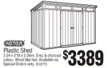 Bunnings Keter Plastic Shed offer