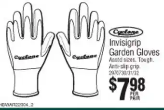 Bunnings Invisigrip Garden Gloves offer