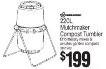 Bunnings Mulchmaker Compost Tumbler 220L offer