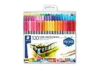 Officeworks Staedtler Double-ended Fibre Tip Pens 120 Pack offer