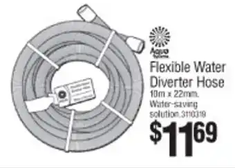 Bunnings Flexible Water Diverter Hose 10m x 22mm offer