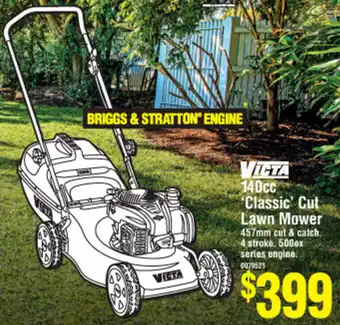 Bunnings Victa 'Classic' Cut Lawn Mower 140cc 457mm offer