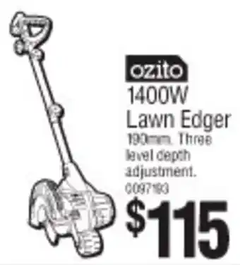 Bunnings Lawn Edger 1400W 190mm offer