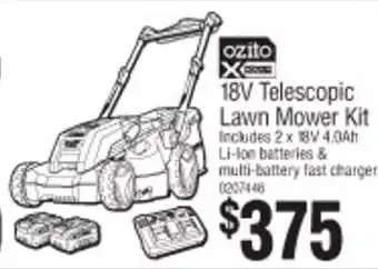 Bunnings Telescopic Lawn Mower Kit 18V offer