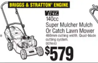 Bunnings Super Mulcher Mulch Or Catch Lawn Mower 140cc 460mm offer