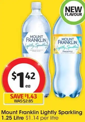 Coles Mount Franklin Lightly Sparkling 1.25 Litre offer