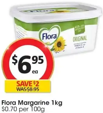 Coles Flora Margarine 1kg offer