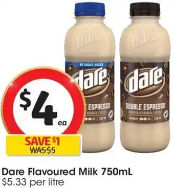 Coles Dare Flavoured Milk 750mL offer