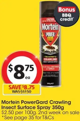 Coles Mortein PowerGard Crawling Insect Surface Spray 350g offer