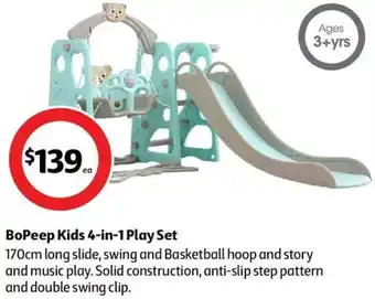 Coles BoPeep Kids 4-in-1 Play Set offer